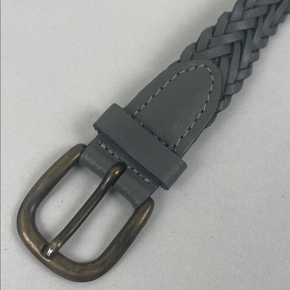 Vintage Belt Braided Leather Gray - Picture 4 of 10